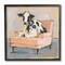 Stupell Industries Sweet Baby Calf on a Pink Couch Wall Art in Black Frame